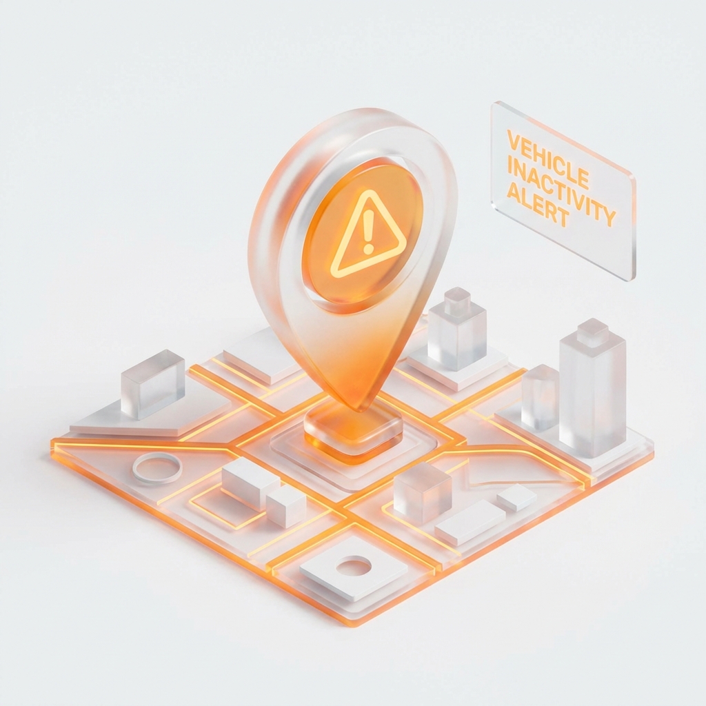 Mapa 3D com alerta de inatividade